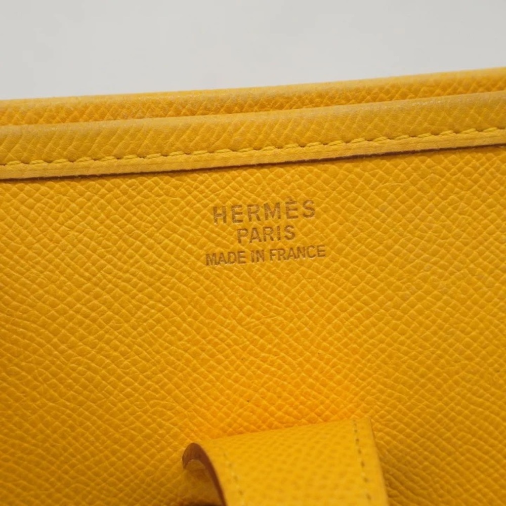 Authentic HERMES EVELYNE GM clemence Jaune Amber yellow crossbody bag - Picture 16 of 16